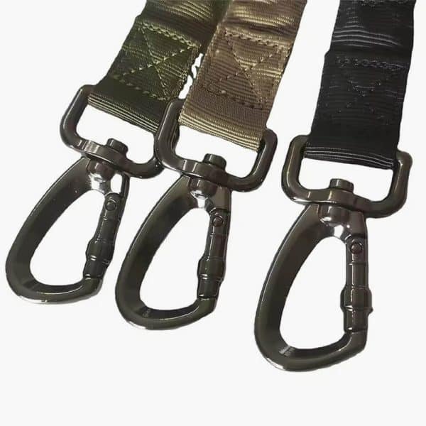 Dog Seat Belt 1-to-2 Extend Rope 54-90CM Elasticity Pet Safety Nylon Dog Leash with Car Seat Buckle Dog Accessories Olive Khaki - Image 3