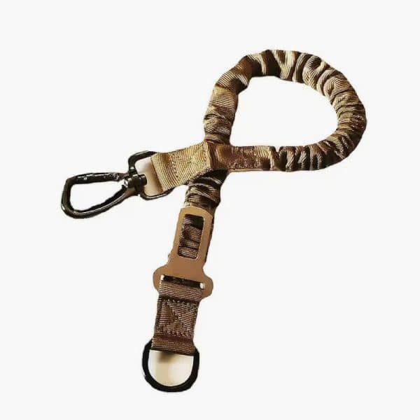 Dog Seat Belt 1-to-2 Extend Rope 54-90CM Elasticity Pet Safety Nylon Dog Leash with Car Seat Buckle Dog Accessories Olive Khaki - Image 6