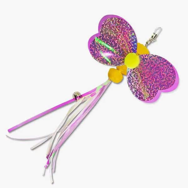 4PCS Pet Supplies Cat Teaser Wand Refill Funny Butterfly Kitten Teaser Stick Replacement Refill Attachment Plush Tassel Cat Toys - Image 2